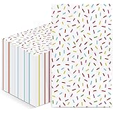 Maitys 100 Pcs Donut Sprinkles Napkin 2 Ply Sprinkle Ice Cream Paper Napkin Bathroom Hand Towel Bulk Dessert Cocktail Dinner Disposable for Baby Shower Birthday Wedding Kitchen Dinner Party Supply