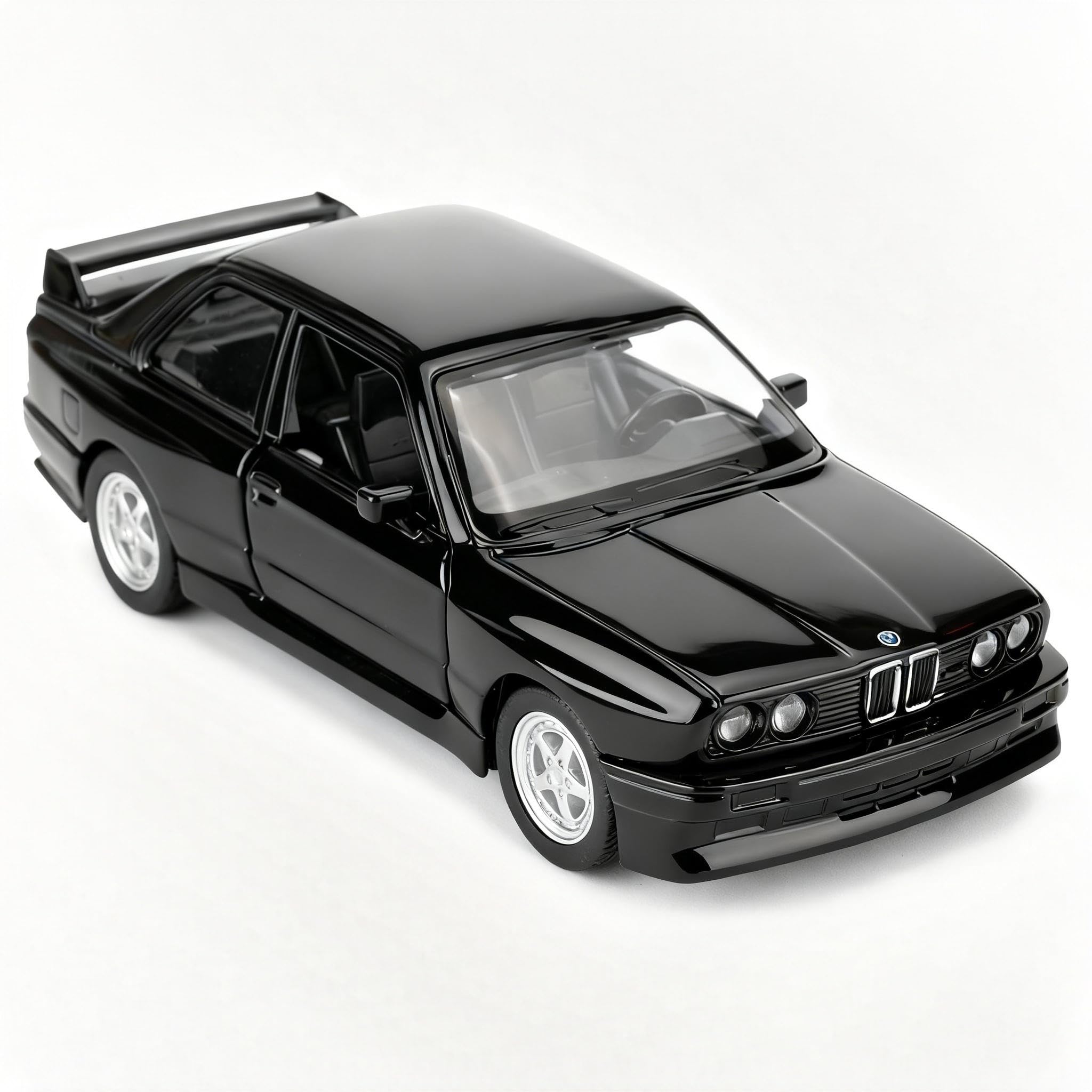 imtfzct Diecast Alloy Toy Car, 1/36 Scale 1987 BMW M3 Model Car, Toy with Pullback Function, Decorative Model for Collection, Gift for Boys and Girls (Black)
