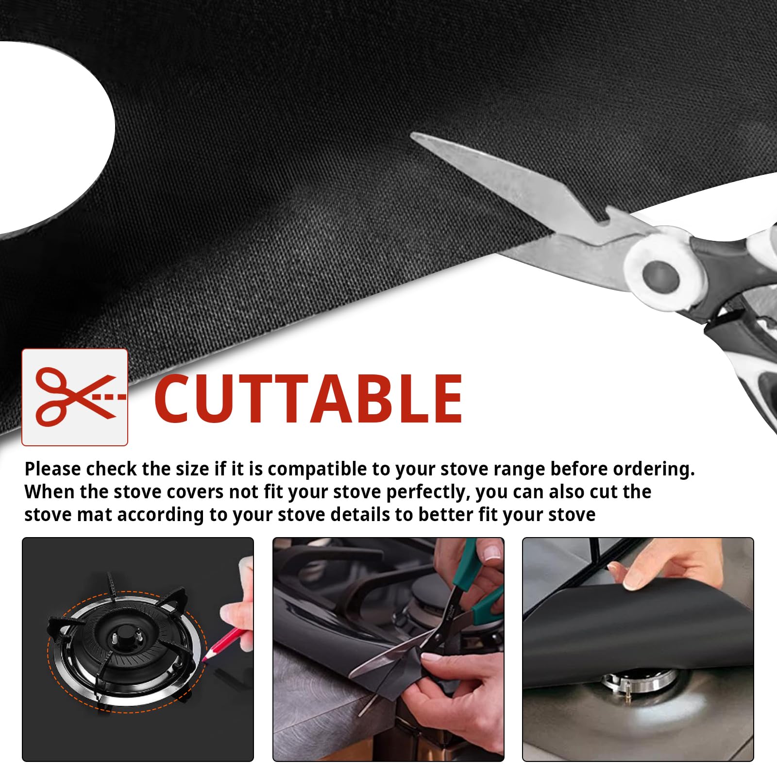 2 Pack Stove Covers, Gas Range Protectors for Samsung Gas Range Stove Cover Reusable Stove Top Covers for Samsung Gas Burners, Oven Liners Mat Gas Range Protectors Covers Non-Stick Washable