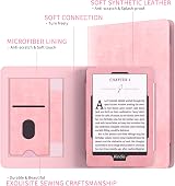 MMK Kindle Paperwhite Case 7/6.8 Premium PU Leather Smart Cover Pink view 5
