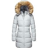 WenVen Women's Winter Thicken Puffer Coat Warm Jacket with Faux Fur Removable Hood