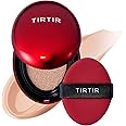 [*Mini Size*] TIRTIR Mask Fit Red Cushion Foundation | Full coverage, Weightless, Skin fit, Satin Glow Finish, Korean Makeup, beauty, Tattoo cover up, Buildable (#22C Peach Beige, 0.15 Fl Oz)