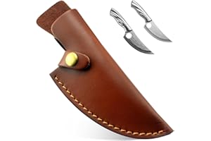 KAKUPPA 6 Inch Leather Knife Sheath for Matsato Knives, Universal Leather Sheath with Belt Loop for Kitchen Chef and Boning Knives, Protective Knife Holder for Outdoor and Kitchen Use