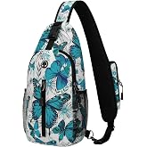 gdhiybf Butterfly Sling Bag For Women Men Small Crossbody Bags Mini Water Resistant Casual Chest Bag Backpack Shoulder Daypack For Travel Hiking