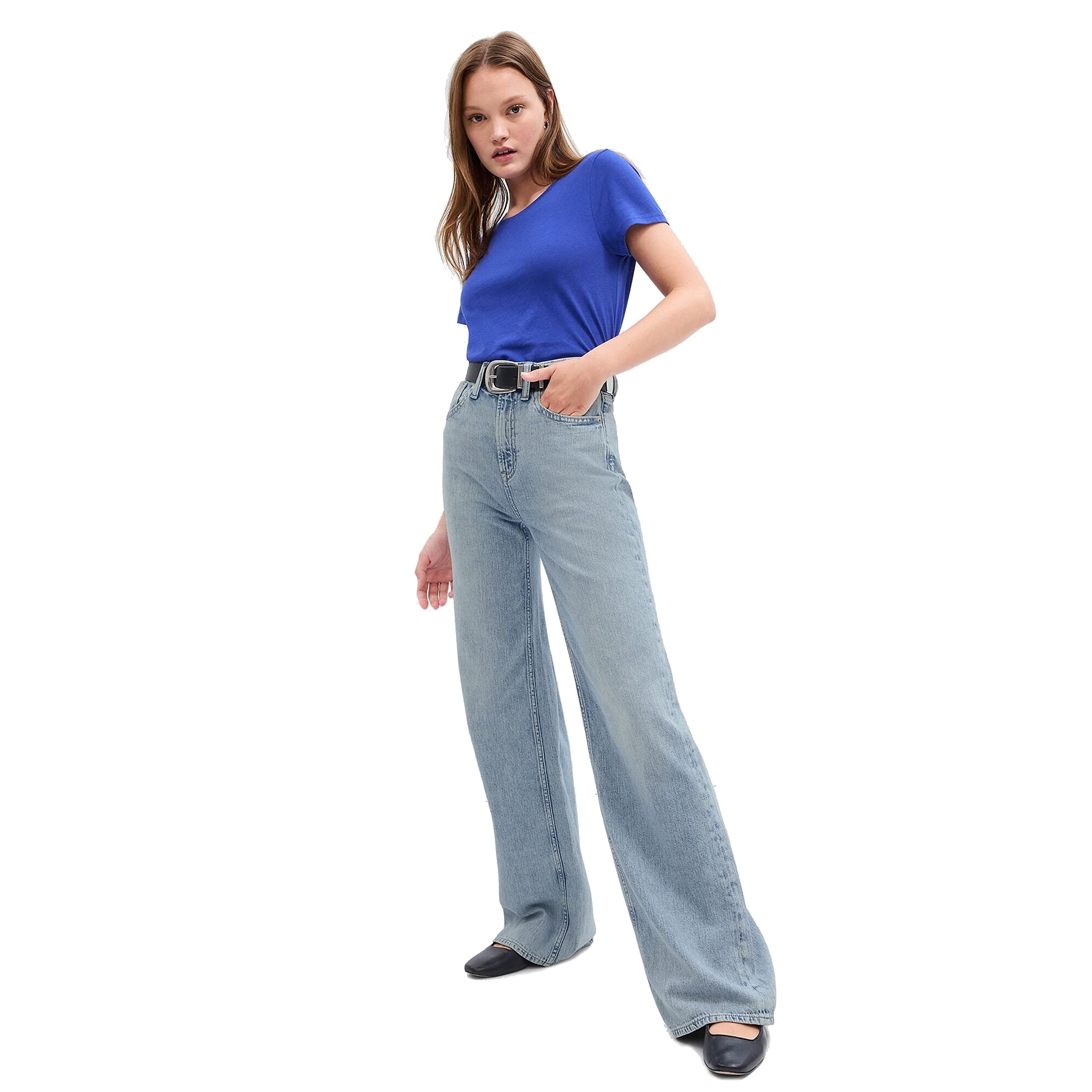 GAP Highrise Wide Leg Jeans Light Wash 27