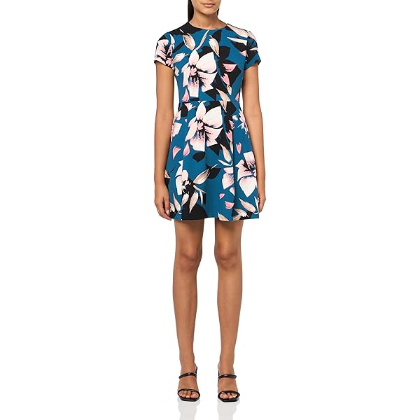 Vince Camuto Women's PTD Scuba Fit & Flare Dress, Lavender at Amazon  Women's Clothing store