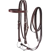 Tough 1 Western Leather Browband Draft Bridle