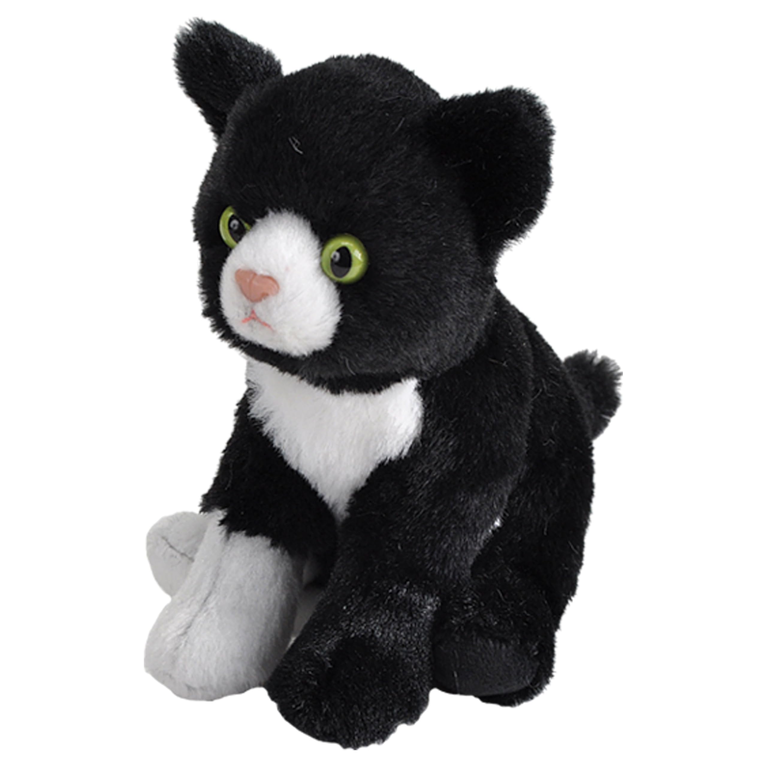 Wild Republic Pocketkins Eco Tuxedo Cat, Stuffed Animal, 5 Inches, Plush Toy, Made from Recycled Materials, Eco Friendly