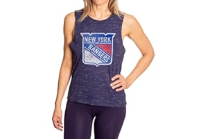 Calhoun NHL Women's Team Logo Crew Neck Space Dyed Sleeveless Tank Top Shirt