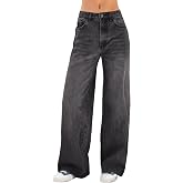 EMMIOL Women 2026 Wide Leg Jeans High Waist Stretchy Baggy Denim Pants | Soft Comfy Jeans Women with 5 Pockets,Lady Basic Ful