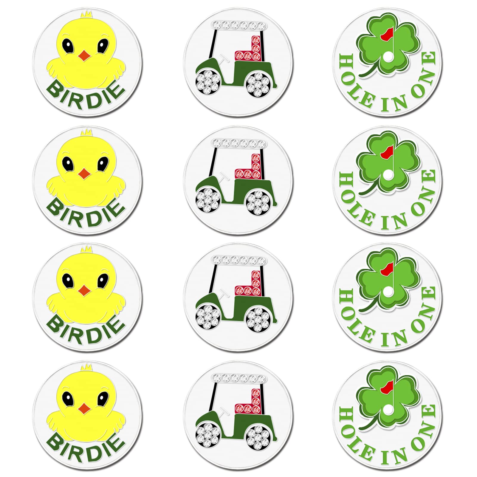 FINGER TEN Golf Ball Marker with Hat Clip Markers