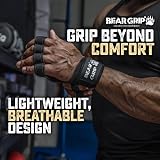 Bear Grip Open Workout Gloves Black Small for Calisthenics Powerlifting view 6