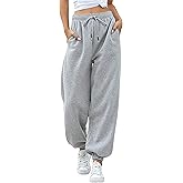 Gvraslvet Cinch Bottom Sweatpants Pockets High Waist Sporty Gym Athletic Fit Jogger Womens Yoga Pants Lounge Trousers Gray XXL