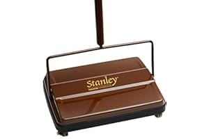 STANLEY HOME PRODUCTS Electrostatic Carpet & Floor Sweeper - Heavy Duty Lightweight Floor Cleaner - Suitable for Smooth Floors and Low Pile Rugs & Carpeting No Electricity Needed (Brown)