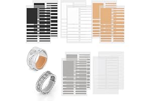 DIVINA VITAE 10 Sheets Ring Sizer Adjuster for Loose Ring Invisible Soft Ring Guards Resizer for Women Men Jewelry Sizer Ring Spacer Stickers Tightener Fit Wide Rings Set Tool