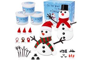 RINOLY Build a Snowman Kit,Christmas Crafts for Kids,Christmas Stocking Stuffers -3 Pack