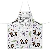 JNIAP Witches Kitchen Apron Salt Rosemary Lavender Love Gifts Magic Witchcraft Apron Witchy Gothic Gifts Witches Apron