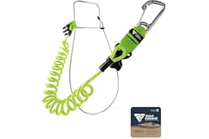 Rogue Endeavor® Fish Stringer Clip, Large, Stainless Construction, Quick Release 36” Steel Core Lanyard, Designed for Spearfishing, Kayak Fishing & Scuba Diving and All Fish Types