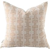 Croker Horse 20x20'' inches Throw Pillow Cushion Cover - Emma Orange Birch Stripe Pattern Couch Sofa Pillow Covers for Living Room Bedroom