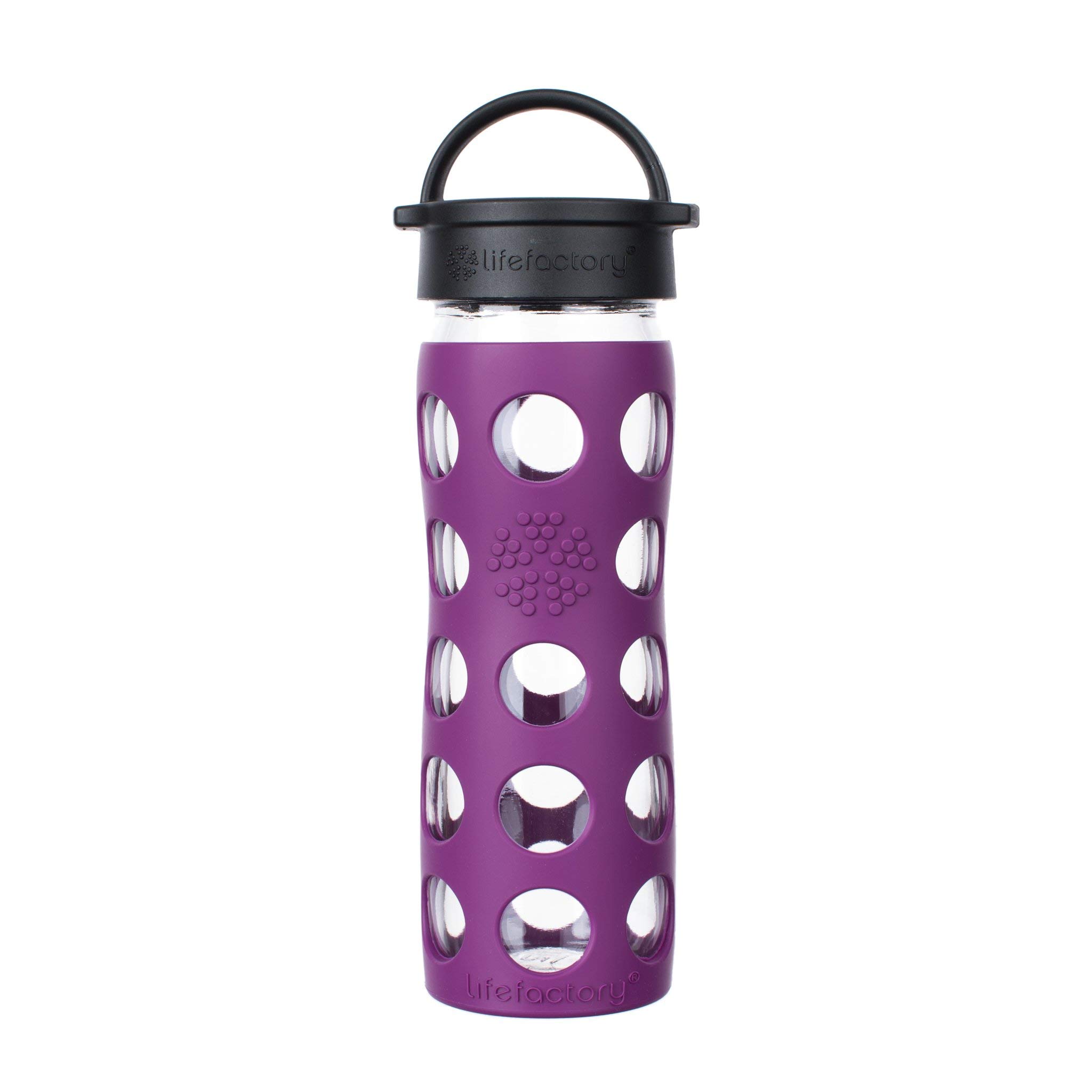 Lifefactory Glass Hydration Bottle Plum 475 ml
