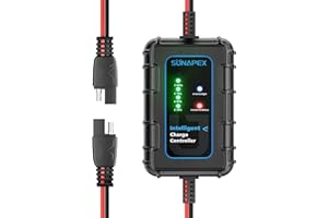 Sunapex Solar Charger Controller 12V: 10A PWM Intelligent Solar Panel Controller 12Volt with LED Display - Waterproof Smart Regulator for RV Boat Car Battery - Tailored AGM Gel LiFePO4 Battery Charger