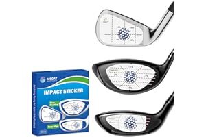 MSOAT Golf Impact Tape Labels, Self-Teaching Sweet Spot and Consistency Analysis, Improve Golf Swing Accuracy and Distance, Golf Club Impact Stickers 3-in-1 Set