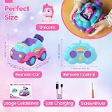 Lehoo Castle Unicorn RC Car for Kids Lights Music 2 3 Year Old Girls view 7