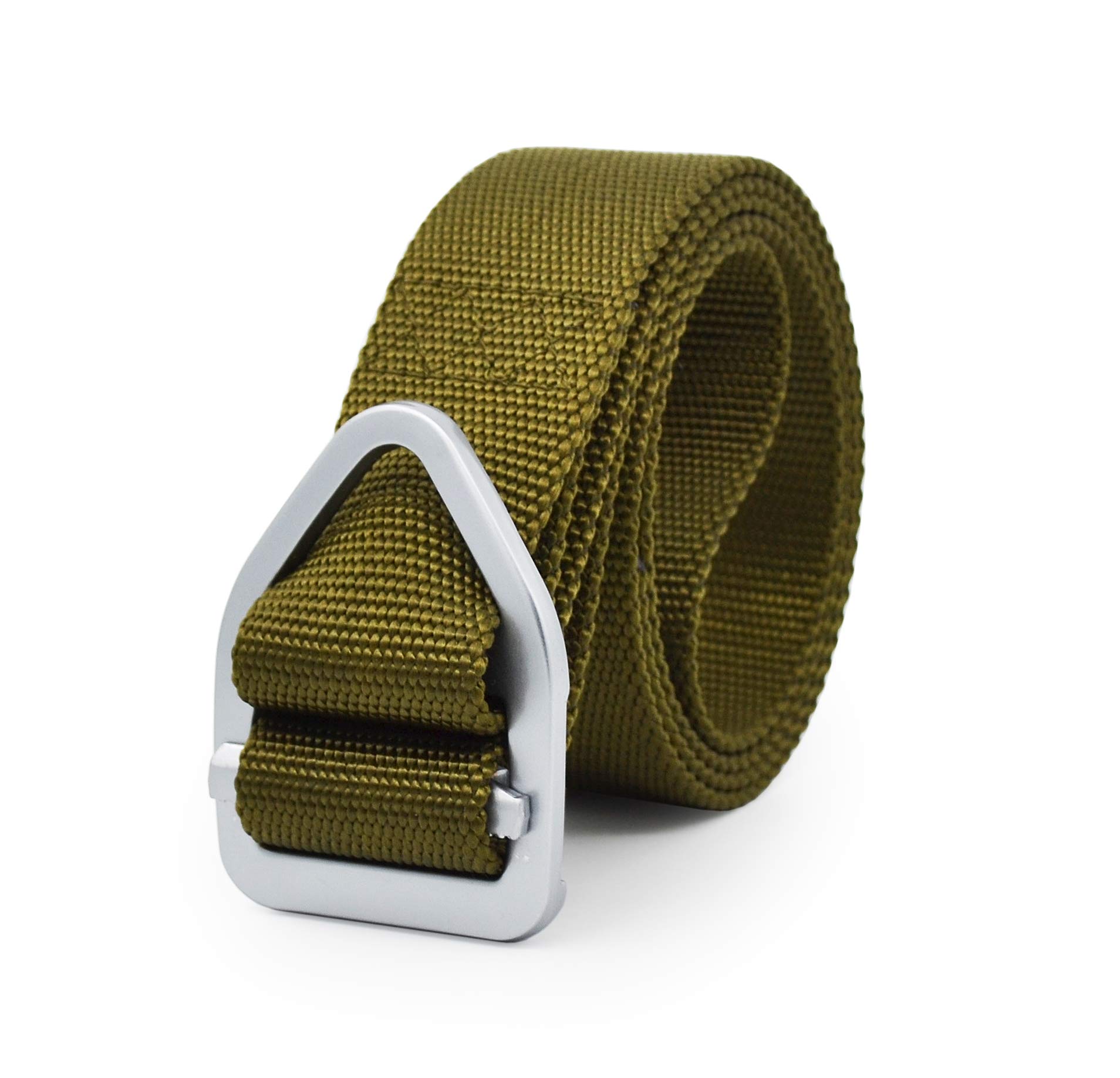 UltraKey Tactical Belt, Nylon Webbing Web Belt with Metal Buckle for Outdoor Sports and Hunting Green