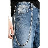 Magitaco Keychain Thorn Pants Chain, Heavy Duty Wallet Chain Belt for Men Women Silver Plated Emo Accessories, Punk Rock Hip Hop Biker Goth Jewelry