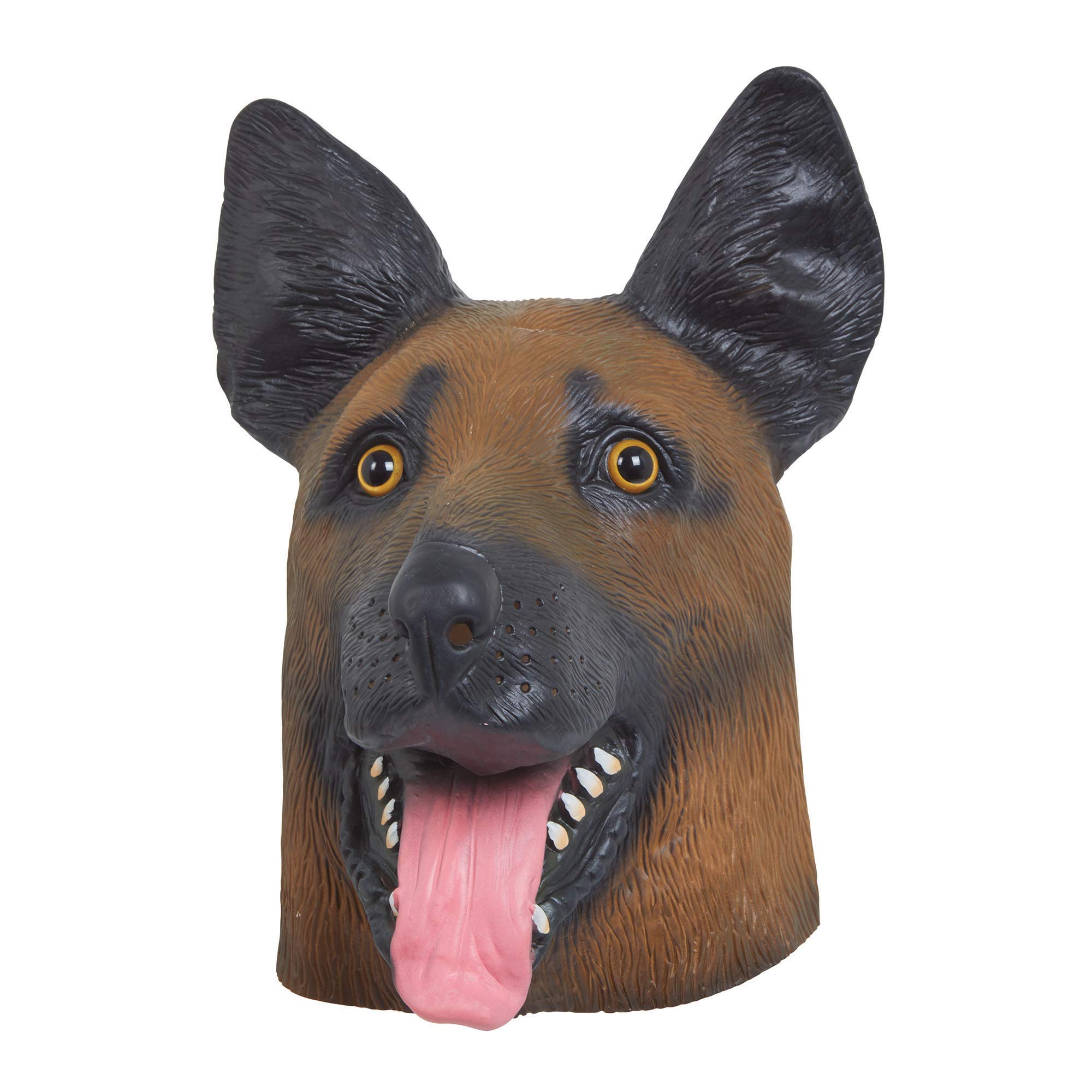 Bristol Novelty BM548 German Shepherd Dog Mask, Men, Women, Brown, Black, One Size