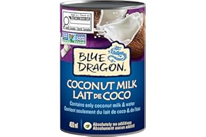 Blue Dragon Coconut Milk - Premium Quality, Authentic Flavor, Non-GMO, Liquid, 400ml