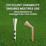FINGER TEN Golf Tees Plastic 83mm 70mm 50 Count Mixed Colors White Black view 5