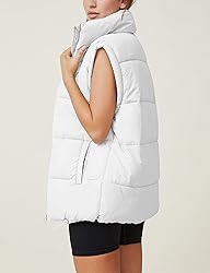 Freyhem Puffer Vest Women Sleeveless Quilted Zip Up