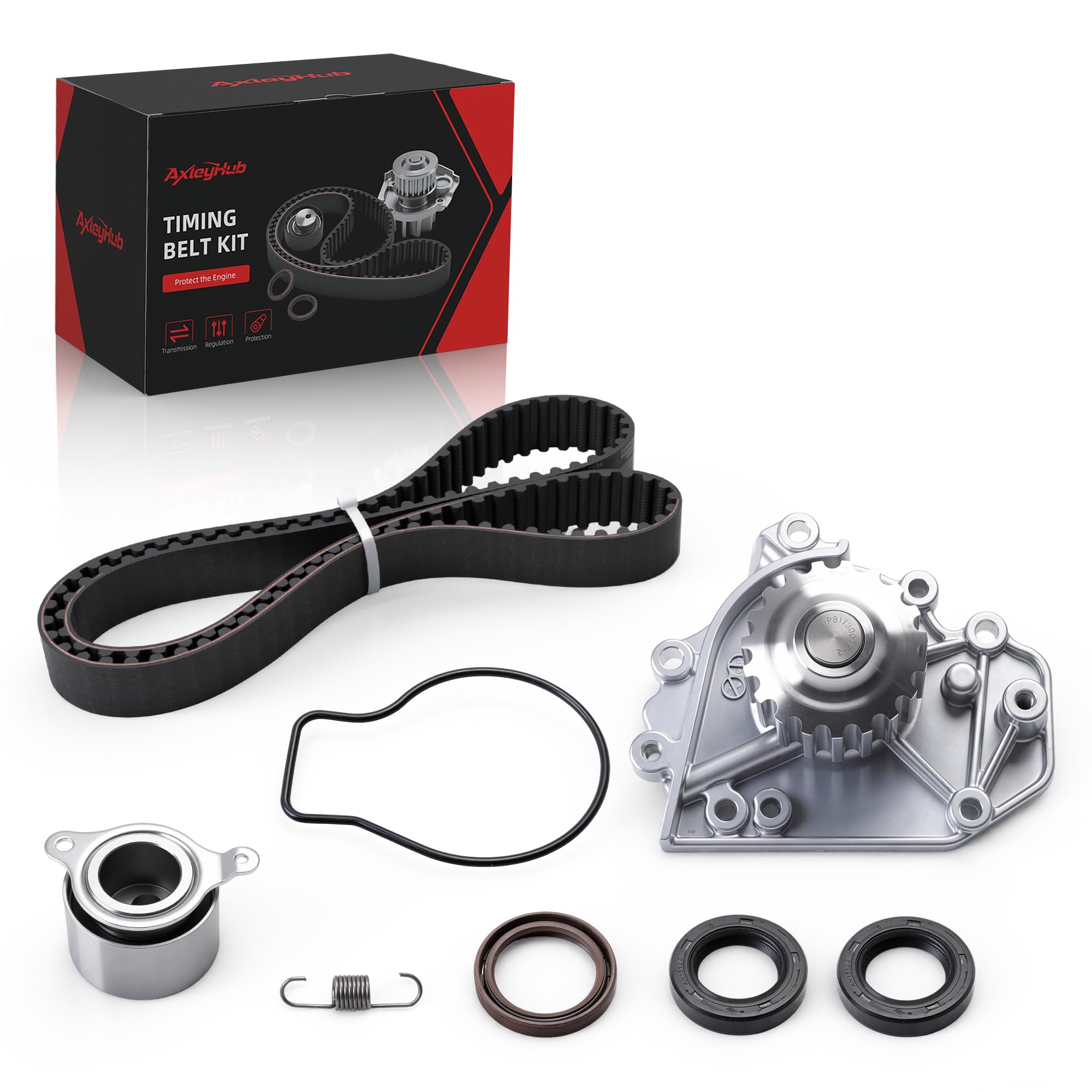Photo 1 of AxleyHub Engine Timing Belt Kit with Water Pump for Acura Integra 1.8L 1996-2001, for Honda CR-V 2.0L 1997-2001, Replace OE TCK184, TBK184WP, TKH-014, TCKWP184