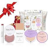 bayfree 5 PCS Makeup Set for Women, Travel Makeup Gift Kit with Makeup Bag | Beginner Make Up Kit with Tinted Moisturizer Primer Lipstick Powder Multi Glow Balm, Buildable Natural Finish, Vegan