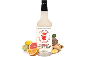TOP HAT PROVISIONS Top Hat Keto Sugar Free Ginger Beer Syrup & Moscow Mule Mix - Naturally Sweetened with Monk Fruit - Craft Soda Mixer for Cocktail Drinks - Just Add Seltzer Water - 32oz Bottle