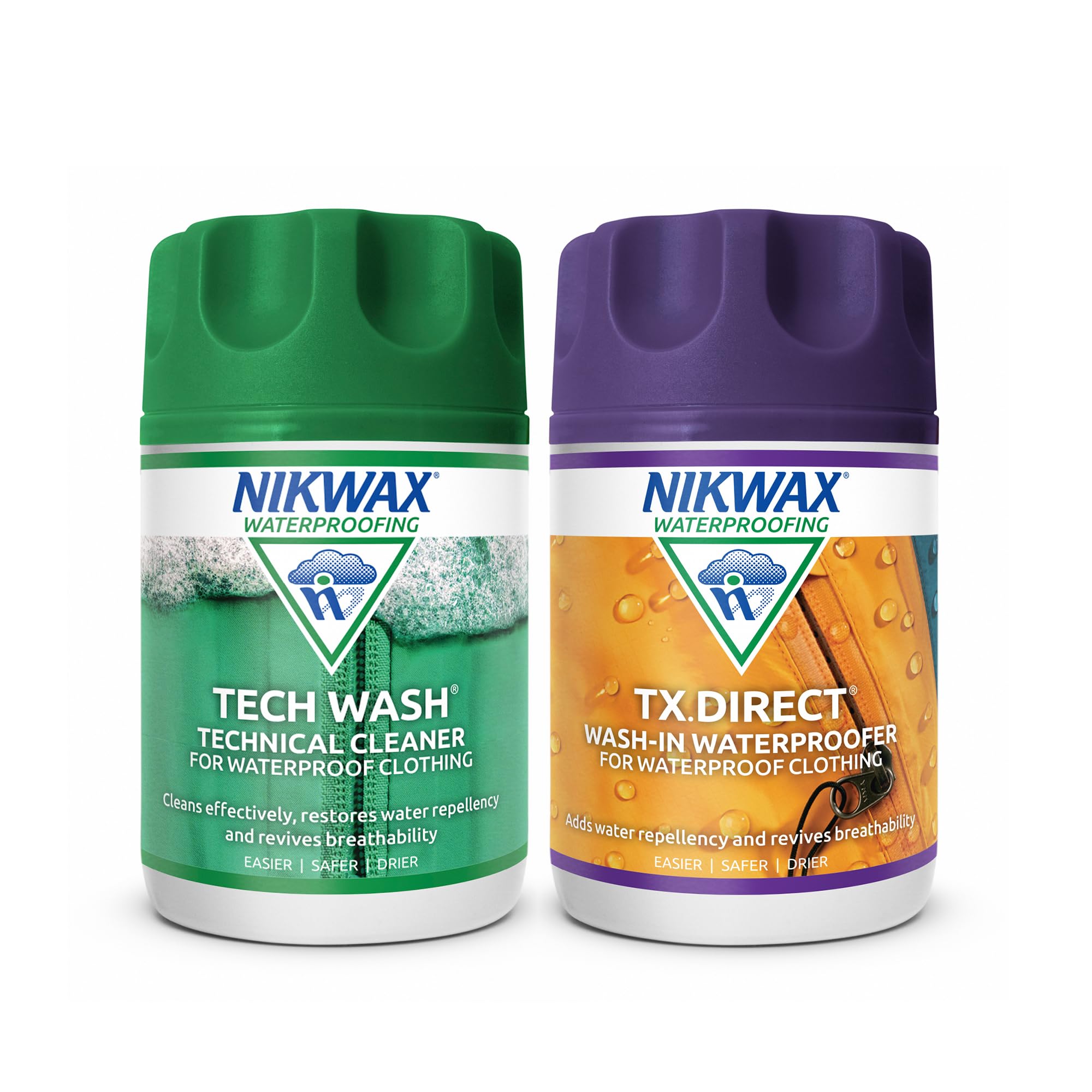 Nikwax Tech Wash/TX. Direct Wash In Twin Pack - 0.15lt