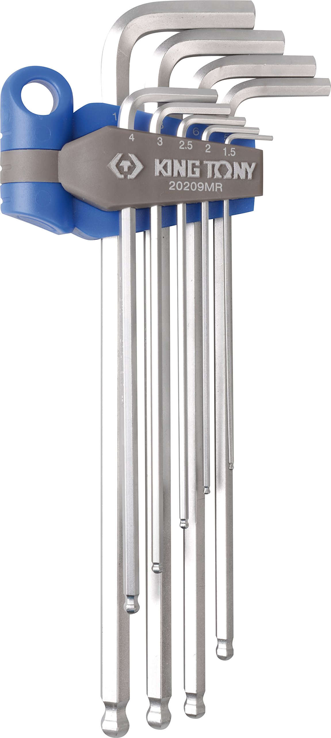 king tony 20119MR01 Hex Key Set 6-Sided Head Spherical Extra Long Metric Set of 9 in Case