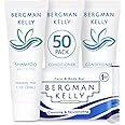 BERGMAN KELLY Rectangular Hotel Soap Bars, Shampoo & Conditioner 3-Piece Set (1 oz each, 150 pc, White Tea), Delight Guests with Revitalizing & Refreshing Mini Travel Toiletries & Bulk Amenities