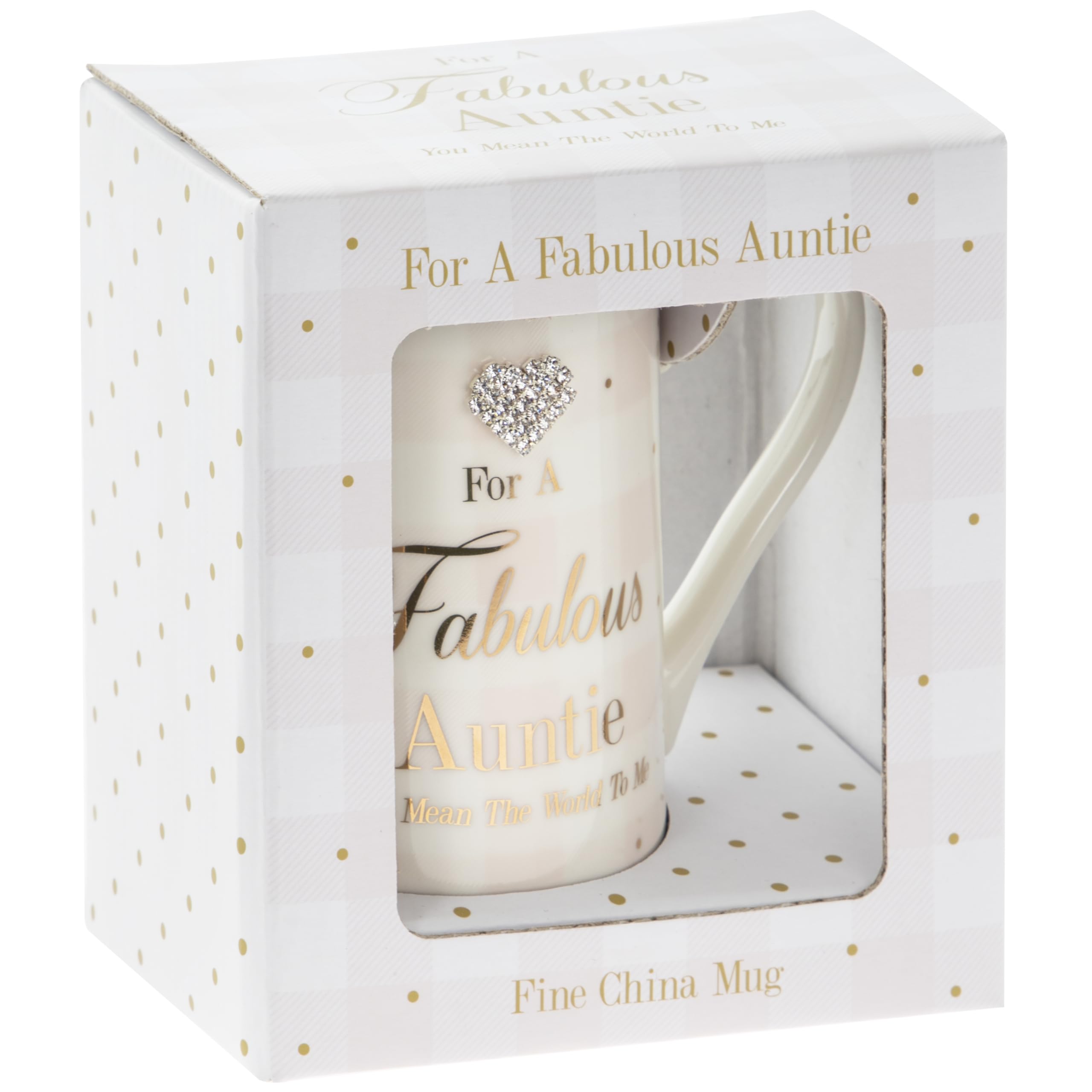 LEONARDO Lesser Pavey Mad Dots For A Fabulous Auntie Gift Mug #LP33865, White