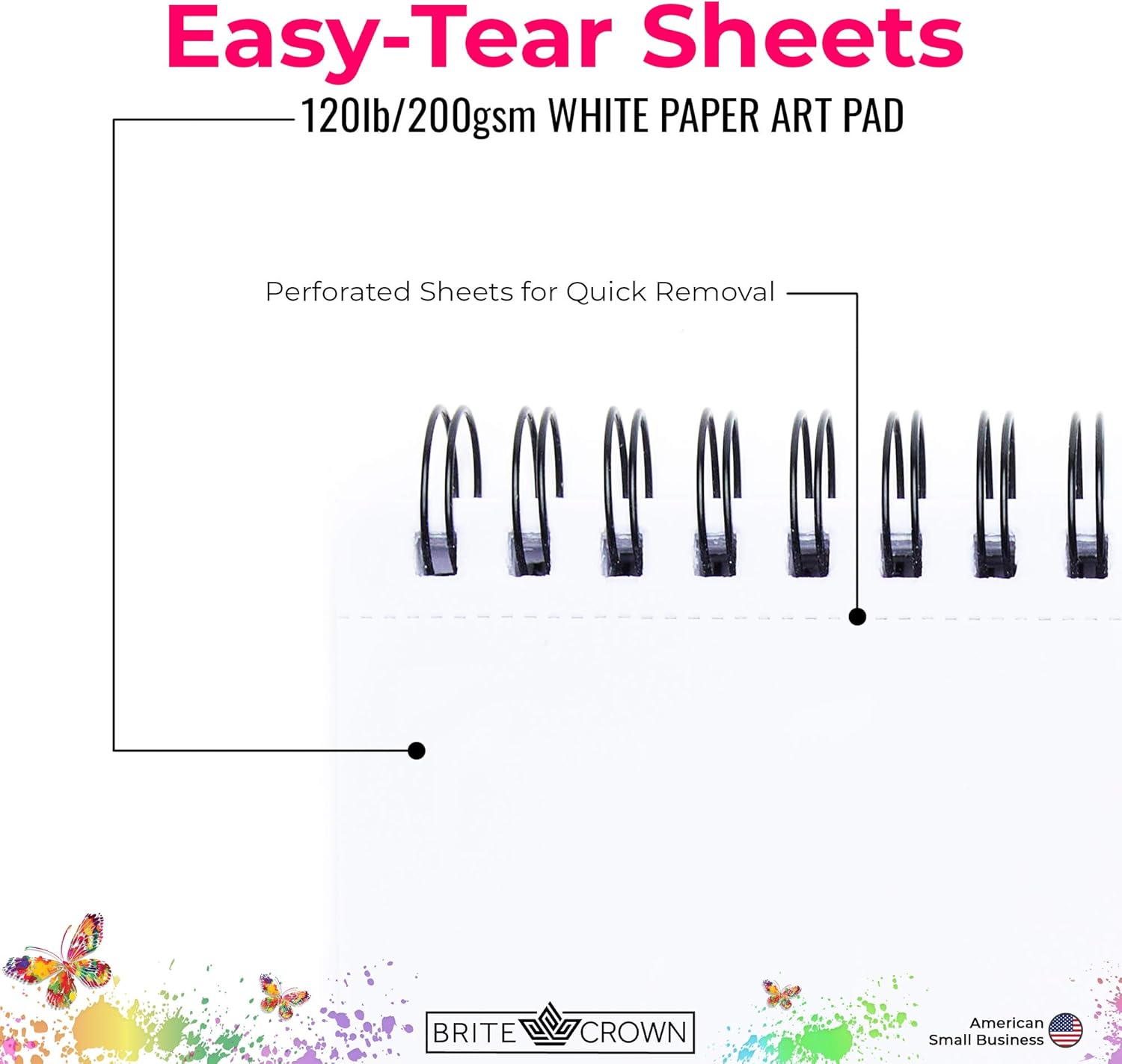 Brite Crown Mixed Media Sketch Pad 2-Pack – 9 x 12 Sketch Book 120 Sheets (60 Sheets Per Pad) Sketchbook Art Paper for Pencils, Markers, Paints, Charcoal 120lb (200gsm) Acid Free Drawing Paper: Arts, Crafts & Sewing