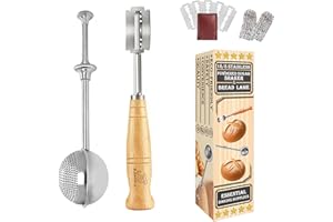 ZJlANKJ Bread Lame and Flour Duster Set, 304 Stainless Steel Bread Baking Supplies with Razor Blades & Leather Cover, Profess