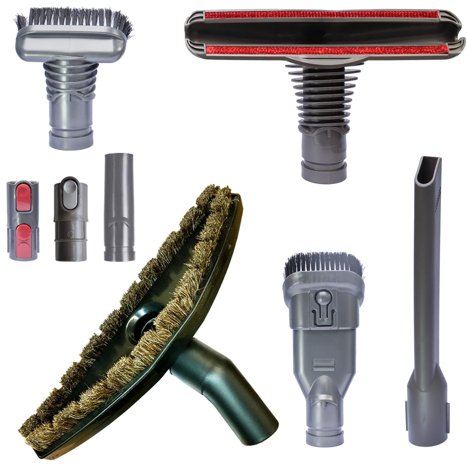 Photo 1 of Vacuum Accessories & Attachments for Dyson Ball Animal 2, 3, DC58 DC59 V6 V7 V8 V10 V11 V15 - Horse Hair Articulating Hard Floor Tool & Dust Brush Attachment Kit - HouseHold Cleaning Tool Kit