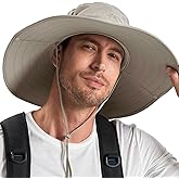 Cooltto L/XL/XXL Wide Brim Sun Hat UPF 50+, Waterproof & Breathable for Men, Women - for Fishing, Hiking, Camping & Traveling