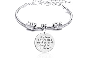 lauhonmin Mother Daughter Mother Son Grandmother Grandson Granddaughter Charm Bracelets Mom Gifts Mother's Day