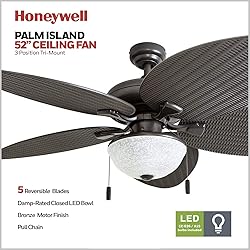 Honeywell Ceiling Fans Inland Breeze, 52 Inch