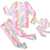 Matching Dolls & Girls Pajamas Unicorn Pjs Set Kids Cotton Sleepwear Pyjama…