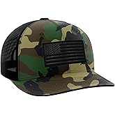 Tactical Pro Supply Leather Flag Patch Snapbacks Hat for Men and Women
