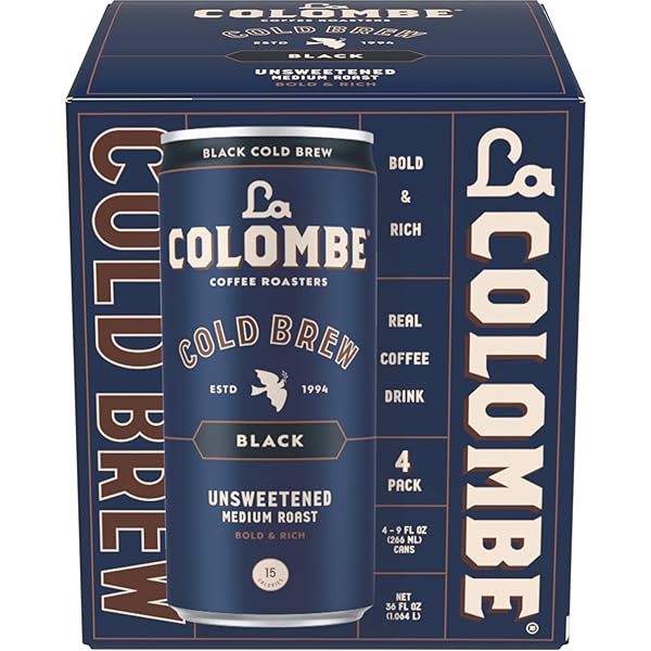 LA COLOMBE, COFFEE PURE BLACK, 9 FL OZ, 4 PACK