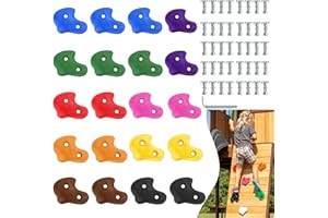 E-GREETSHOPPING 20 PCS Rock Climbing Holds for Kids,Adult Rock Wall Holds Climbing Rock Wall Grips for Indoor and Outdoor Playground Play Set,DIY Rock Climbing Wall Holds with Mounting Hardware,Colorful